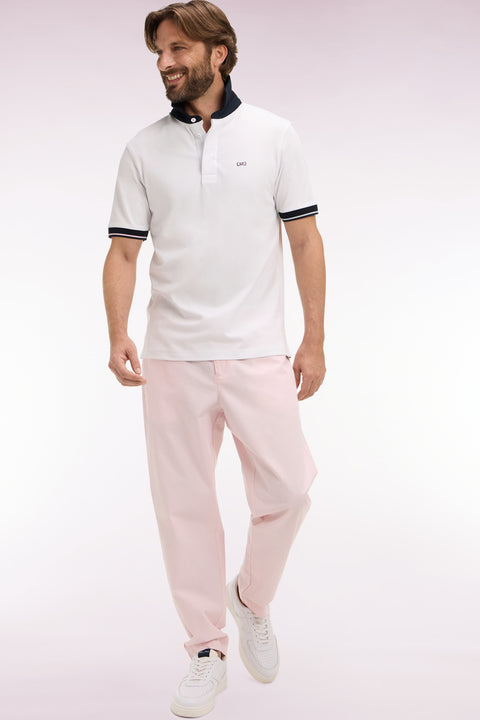 Pantalon en toile de coton rose - Image 1