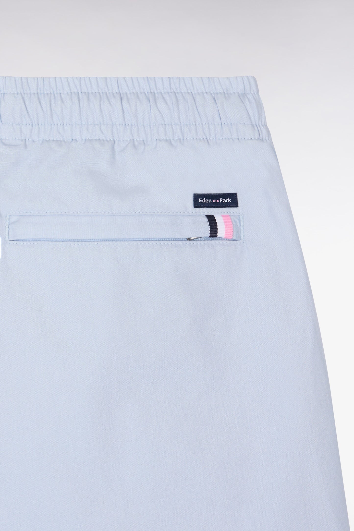 Short en popeline de coton gris clair