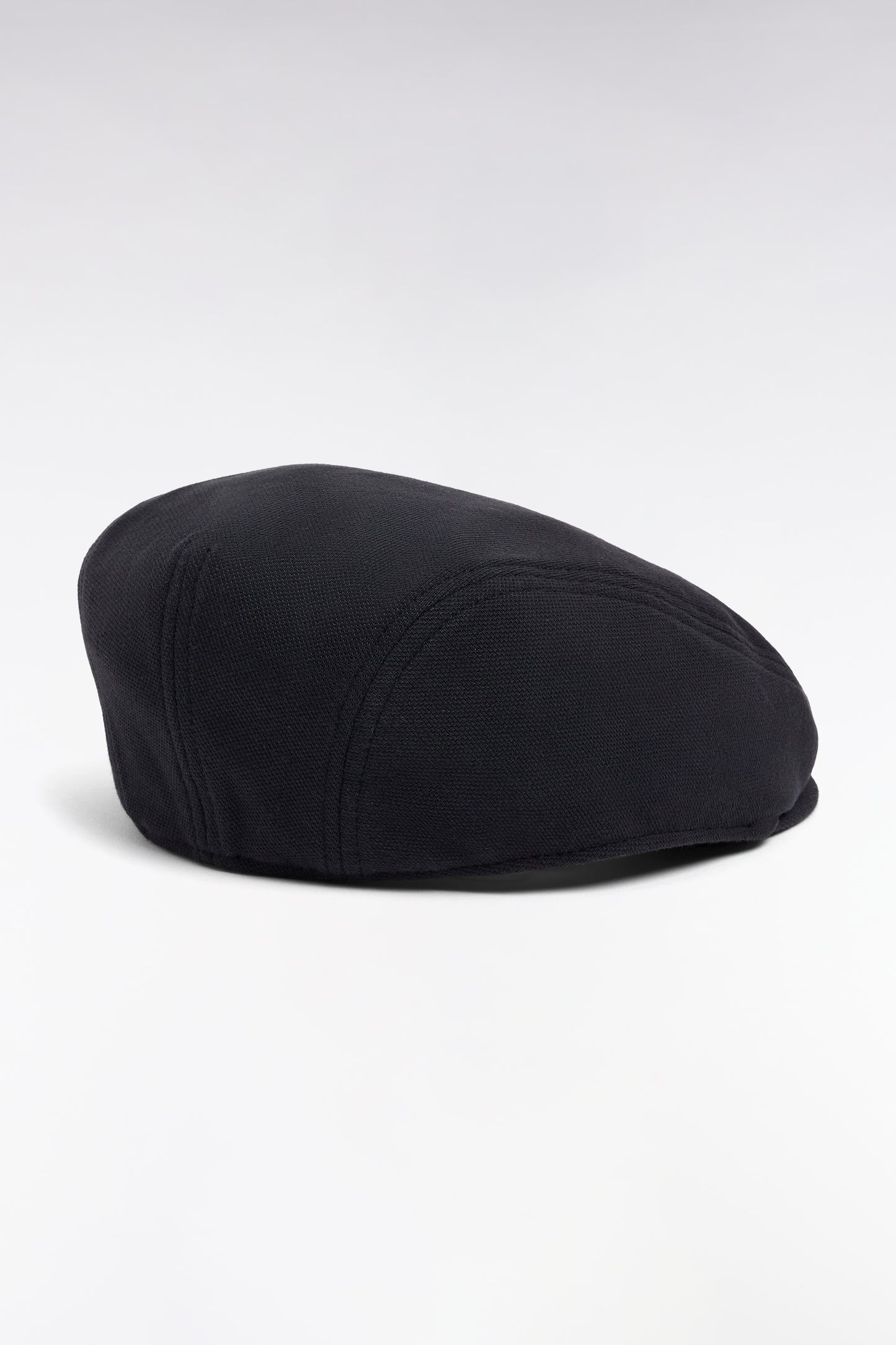 Casquette béret en piqué de coton marine