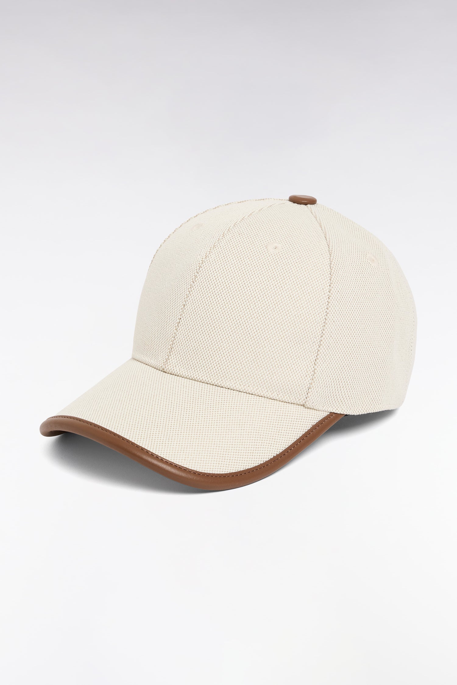 Casquette écru à passepoil marron – Eden Park