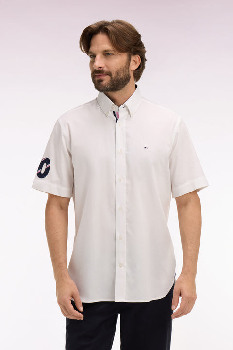 Chemise à manches courtes en coton blanc XV de France - Image 3
