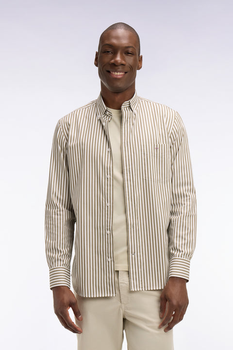 Chemise en coton ciel à rayures bâtons - Image 3