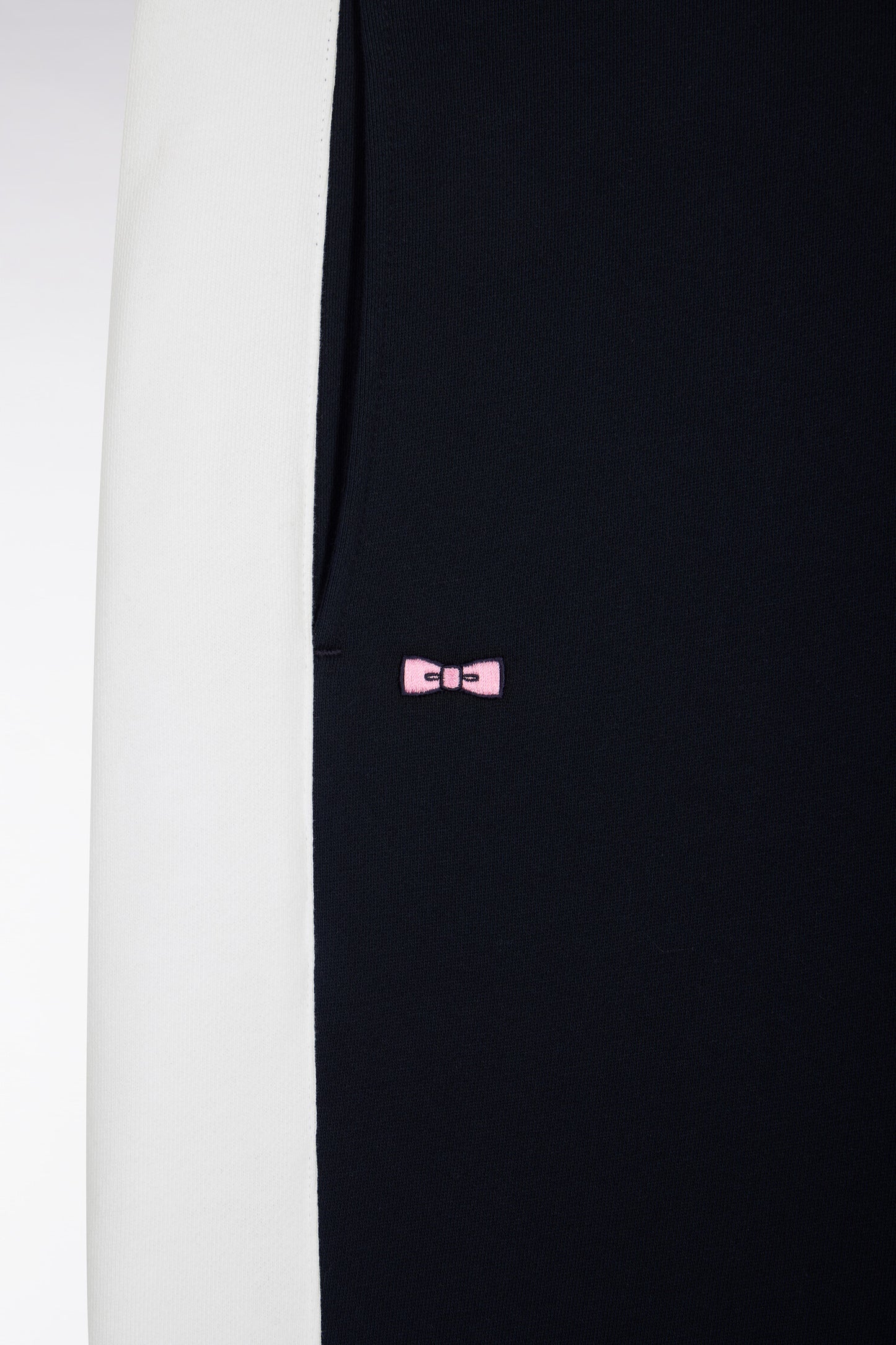 Jogging en molleton coton colorblock marine coupe regular