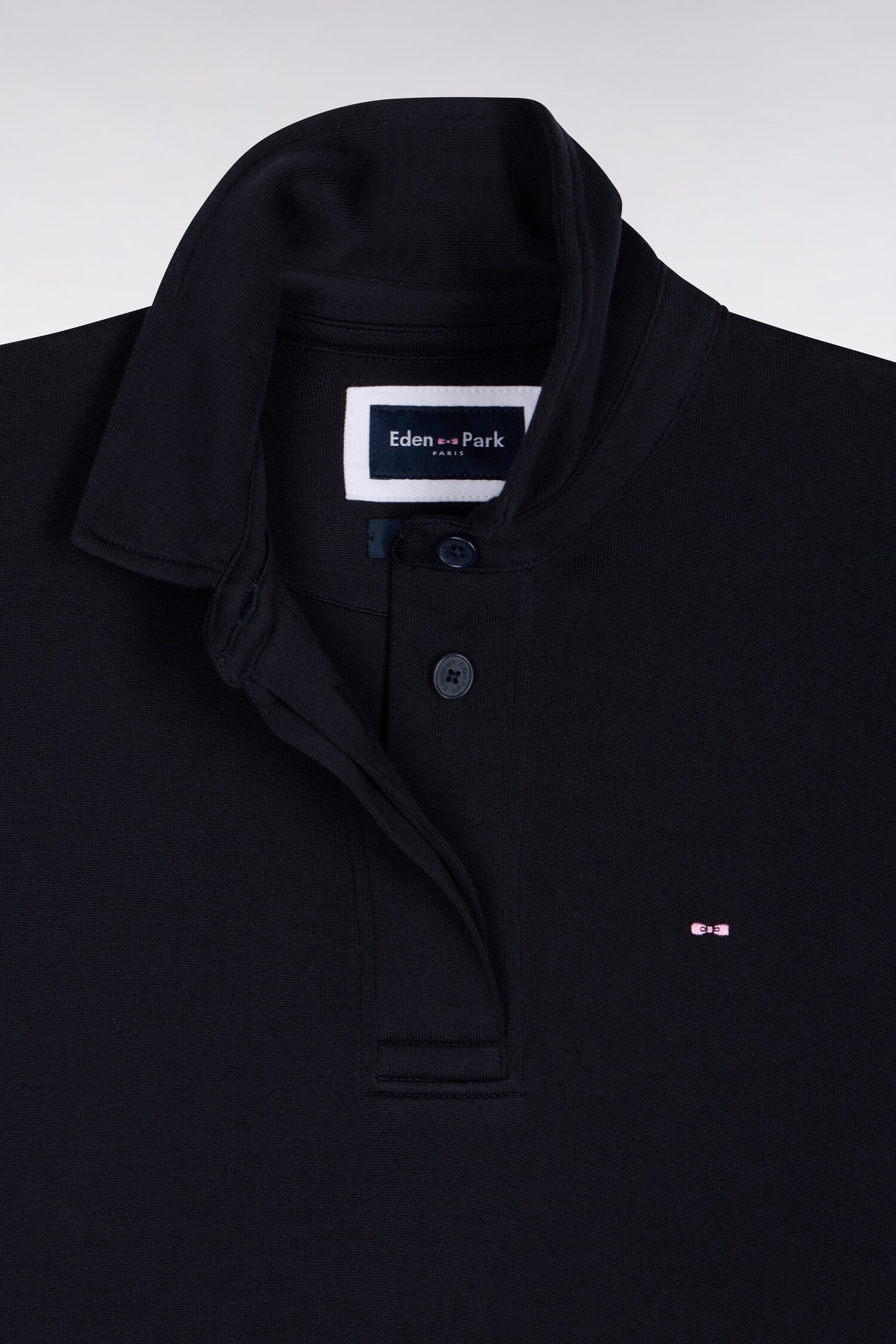 Maillot à manches courtes en coton Pima marine coupe relaxed