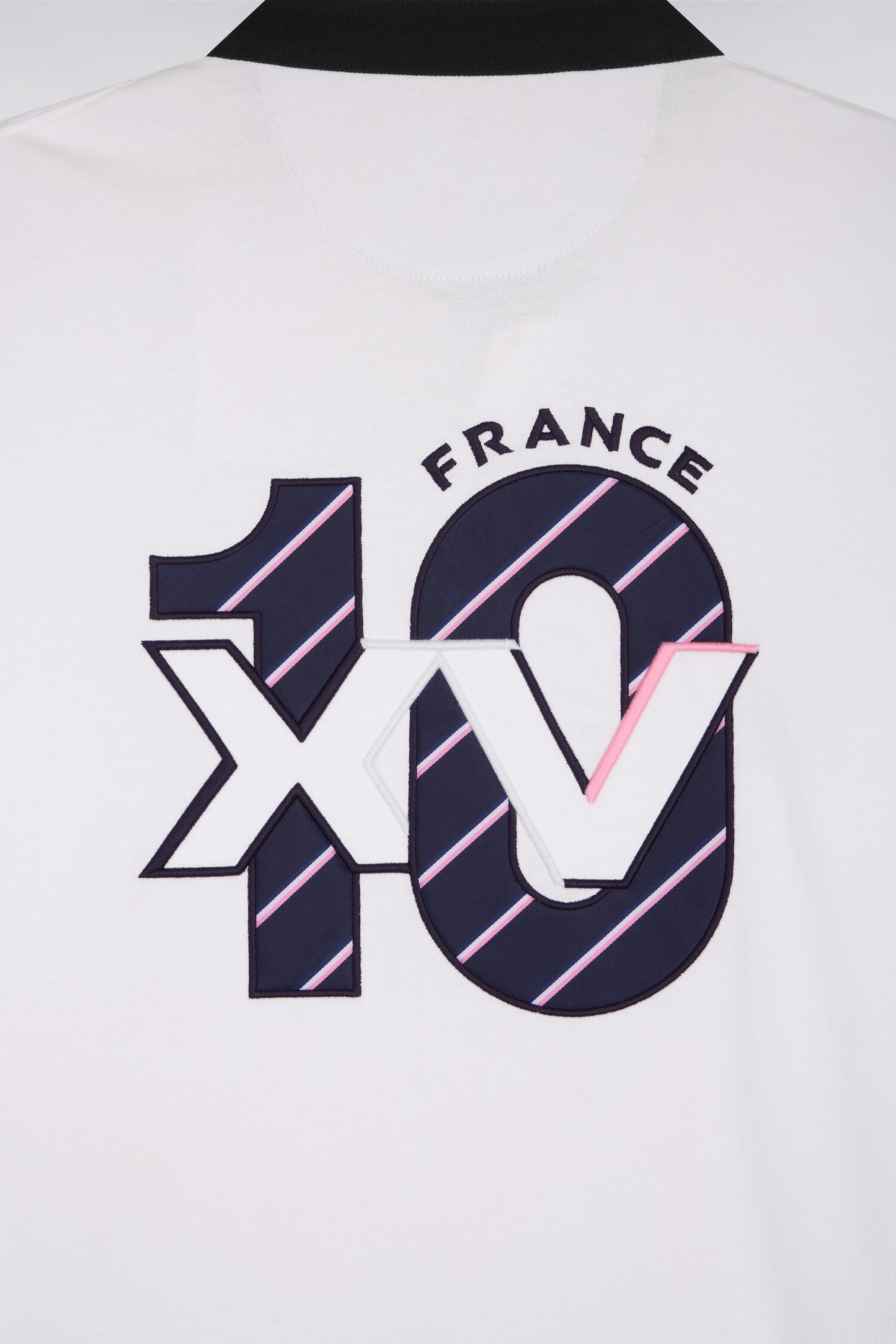 Maillot à manches courtes XV de France en coton blanc coupe regular