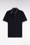 Polo à manches courtes en coton marine coupe regular