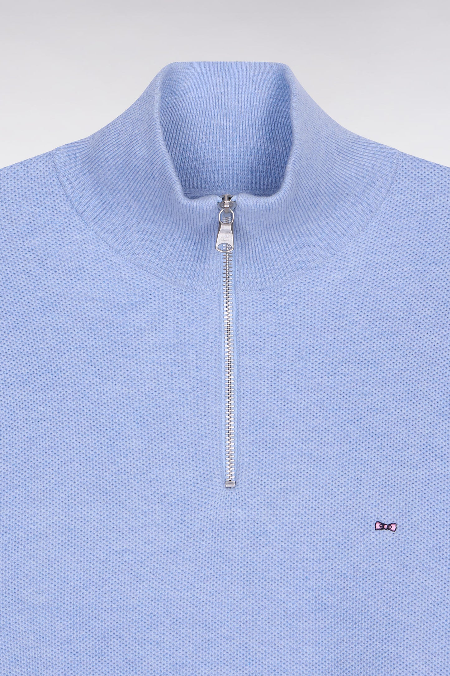 Sky cotton trucker neck sweater