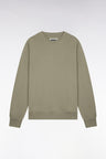 Sweatshirt uni en molleton coton kaki