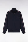 Sweatshirt blouson en molleton marine