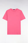 T-shirt à manches courtes en coton Pima fuchsia coupe regular