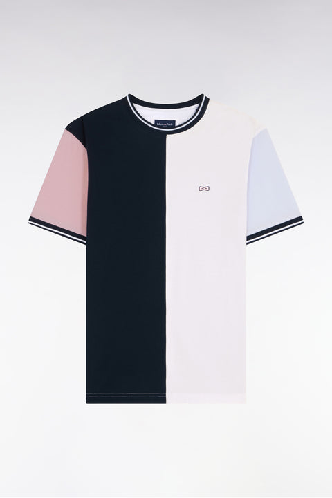 T-shirt à manches courtes en coton colorblock coupe regular - Image 2