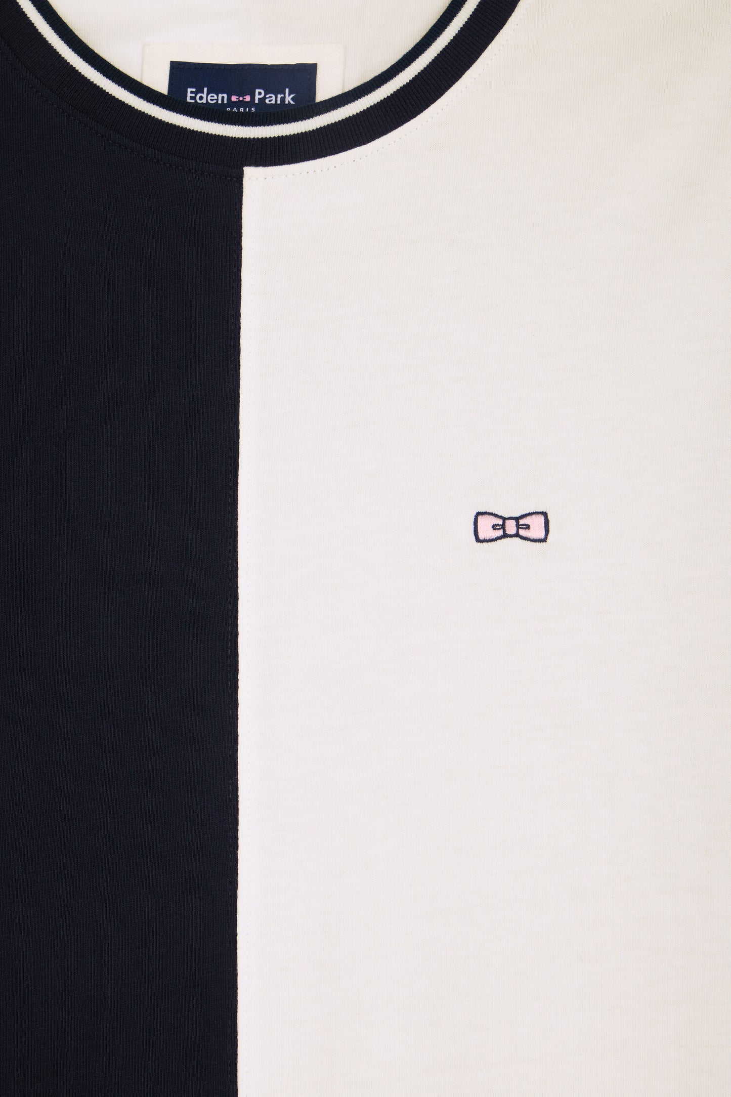 T-shirt à manches courtes en coton colorblock coupe regular