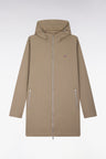 Parka à capuche en nylon beige