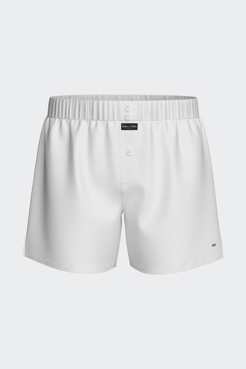 Caleçon en popeline de coton blanc - Image 1