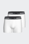 Lot de deux boxers en coton stretch blanc