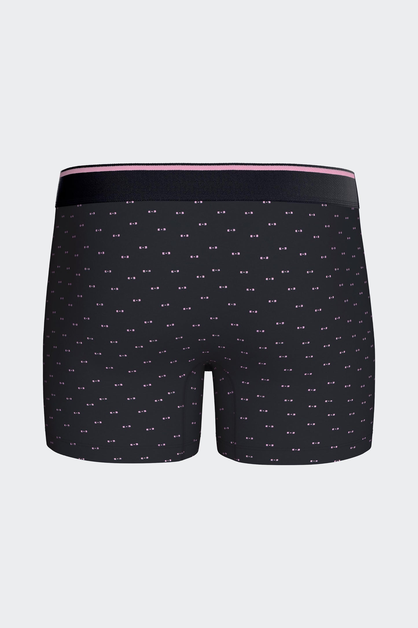 Lot de deux boxers en jersey de coton stretch marine uni et micromotifs