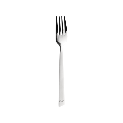 Set of 6 stainless steel table forks - Image 1