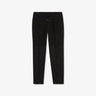 Dark grey trousers with Prince of Wales pattern and elasticated waist