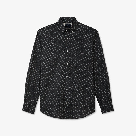 Dark grey Pima cotton blouse with exclusive print - Image 2