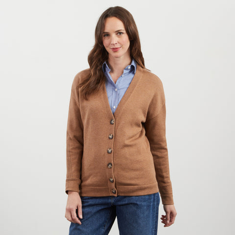 Cardigan marron uni - Image 1