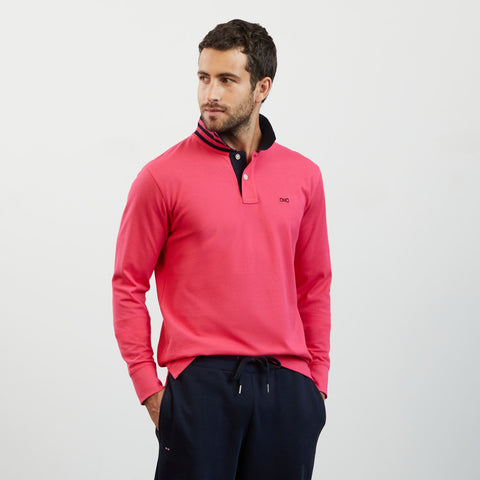Polo rose manches longues - Image 1