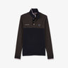 Polo marron foncé colorblock à broderie Eden Park