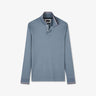Polo bleu manches longues