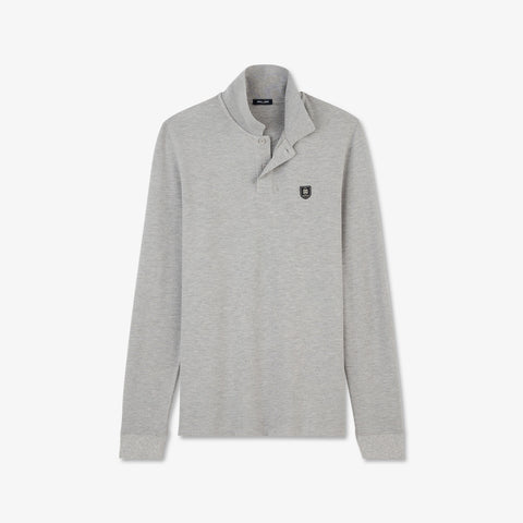 Polo gris manches longues - Image 2