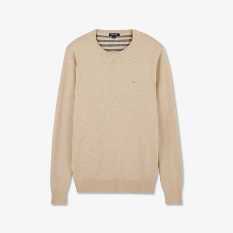 Blue/beige wool mix jumper - Image 2