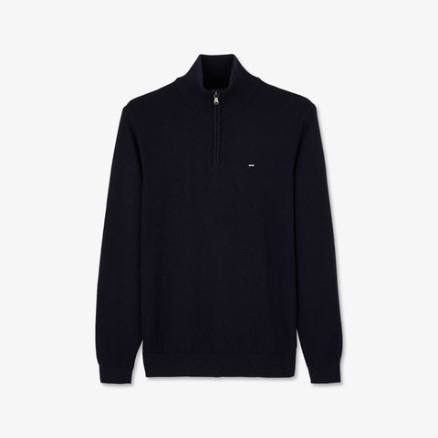 Navy blue zip-neck jumper - Image 2
