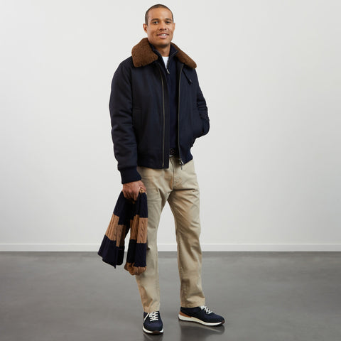 Navy blue zip-neck jumper - Image 3