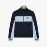 Sweat bleu clair zippé colorblock