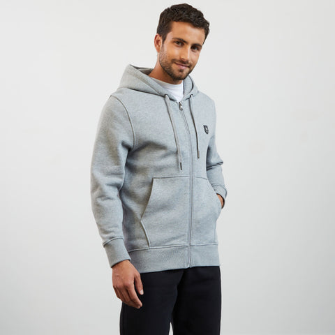 Sweat gris zippée à capuche - Image 3