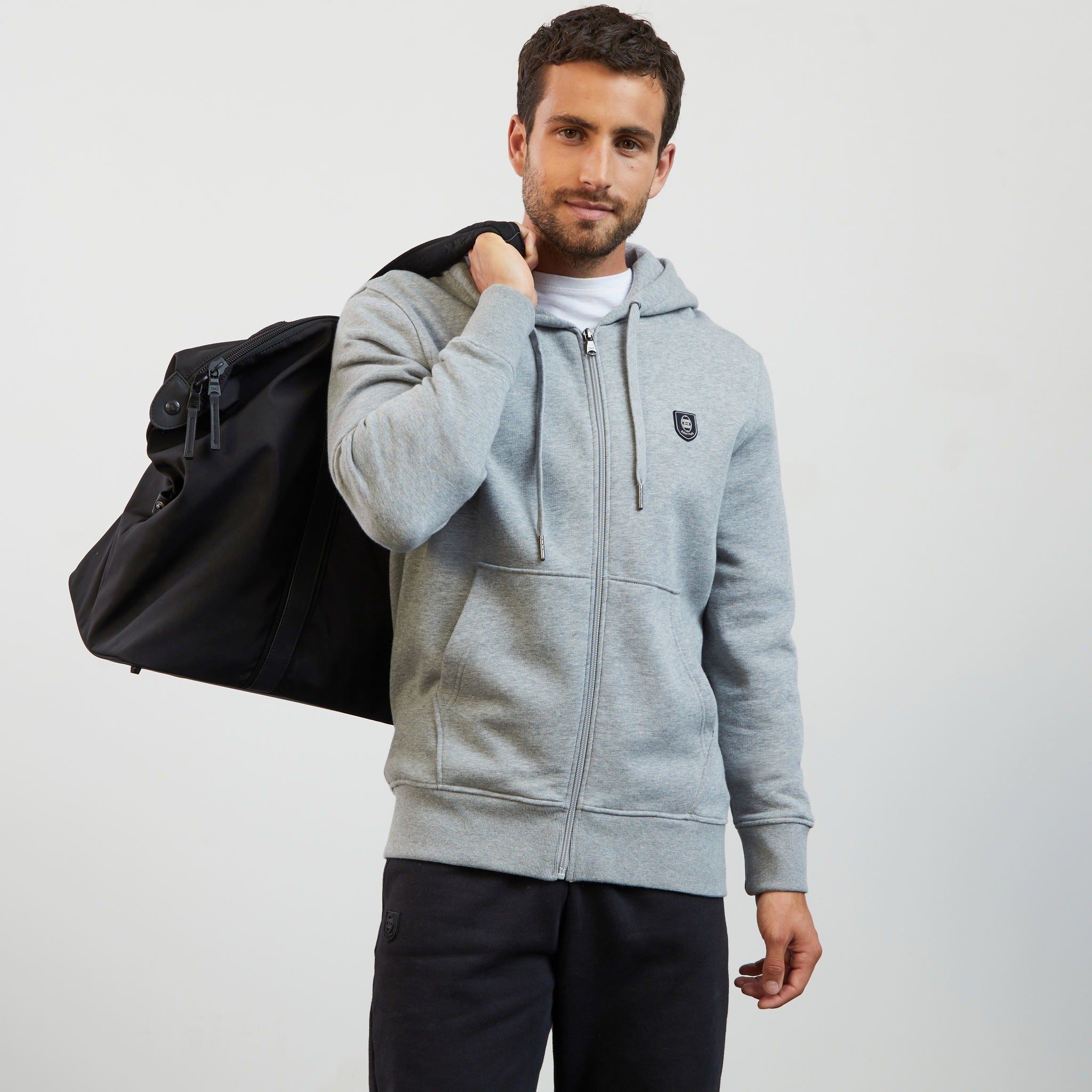 Homme Sweatshirt Gris À Capuche En Coton Détails Fluo Gris Chine Fonce  (Grf) | Sweats Eden Park • R.D. Fleming