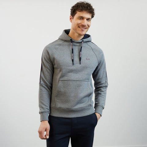 Sweat gris à capuche détails Eden Park flockés - Image 3