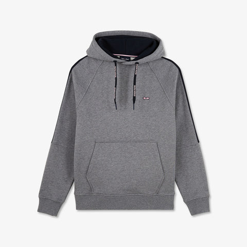 Sweat gris à capuche détails Eden Park flockés - Image 2