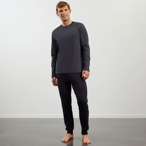 Pyjama long bleu marine - Image 3