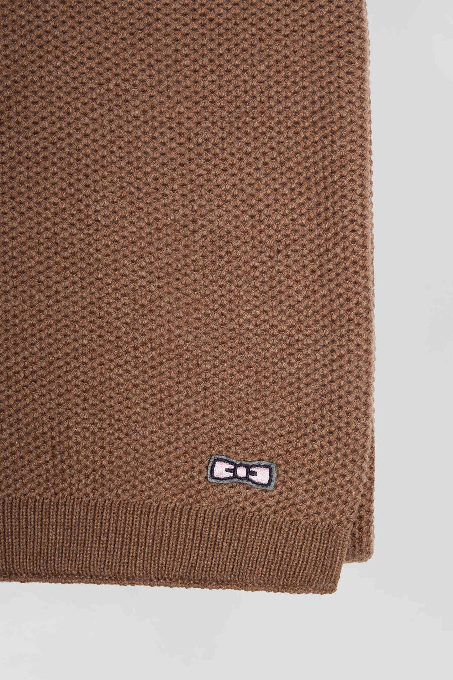Echarpe unie en coton noisette