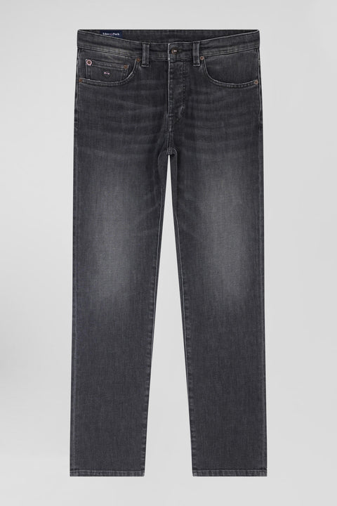 Regular grey mixed stretch denim jeans - Image 2