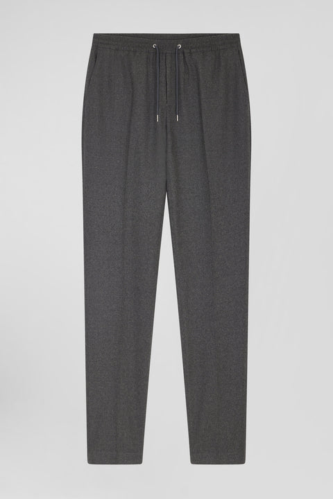 Modern grey elastic waist trousers - Image 2