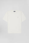 T-shirt manches courtes en coton écru coupe Modern