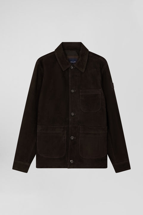 Dark brown Suede Overshirt - Image 1