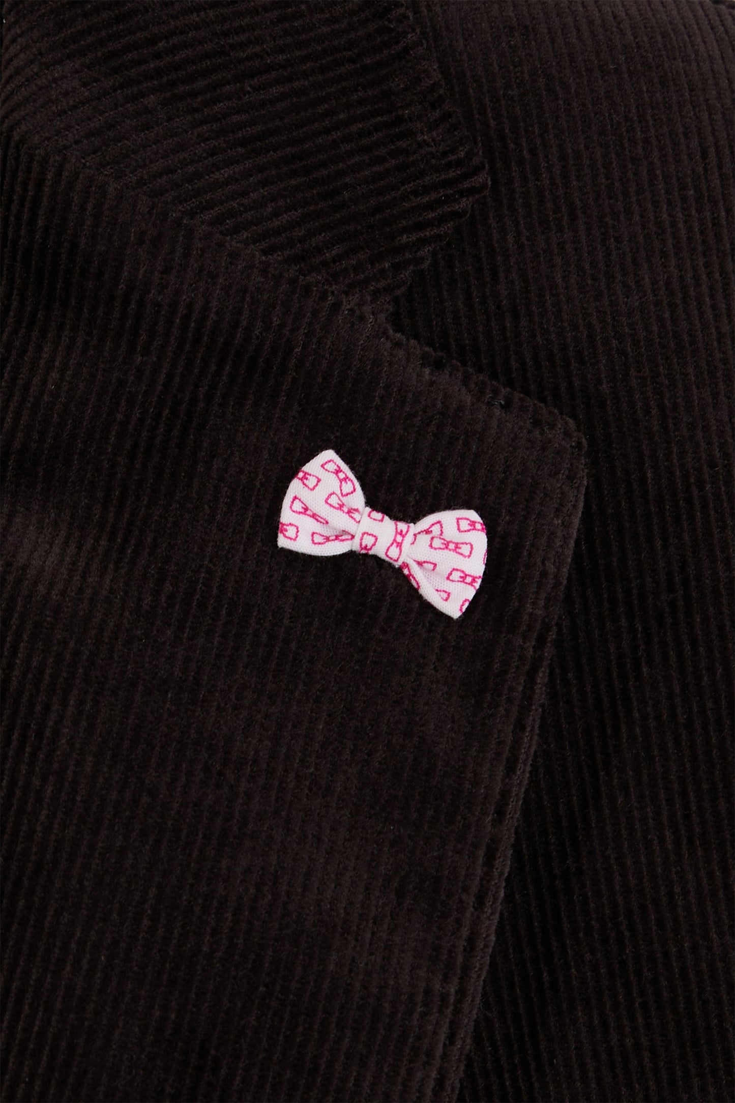 Brown stretch cotton velvet jacket Modern fit