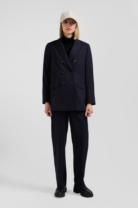 Navy blue double-breasted blazer Modern fit - Image 1
