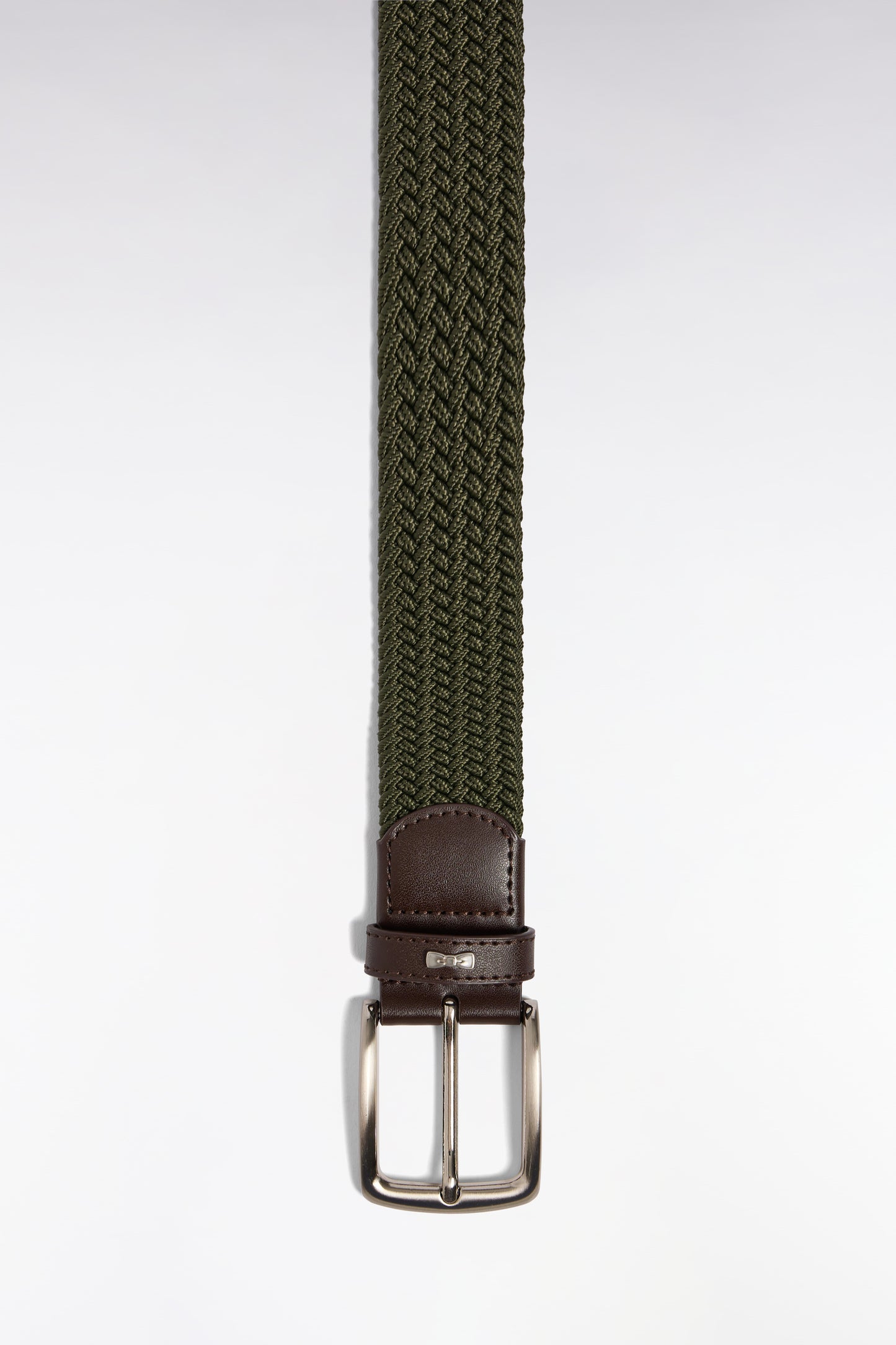 Ceinture textile élastiquée kaki