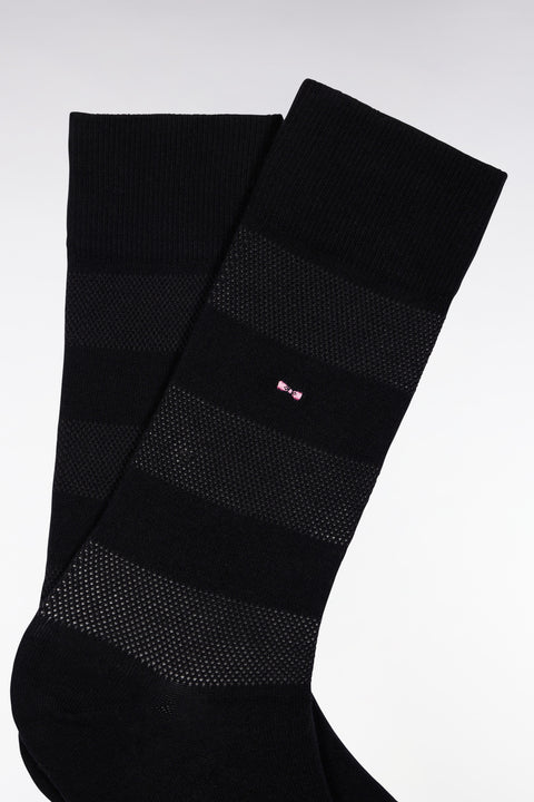 Chaussettes en coton stretch mélangé noires - Image 2