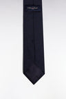 Micropatterned navy silk bow tie