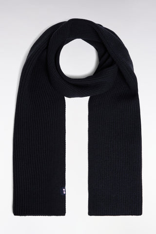 Navy cotton blend scarf