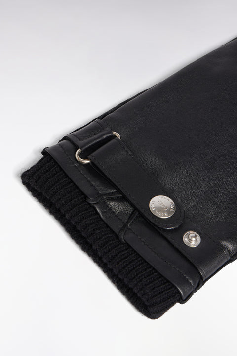 Black leather gloves - Image 2