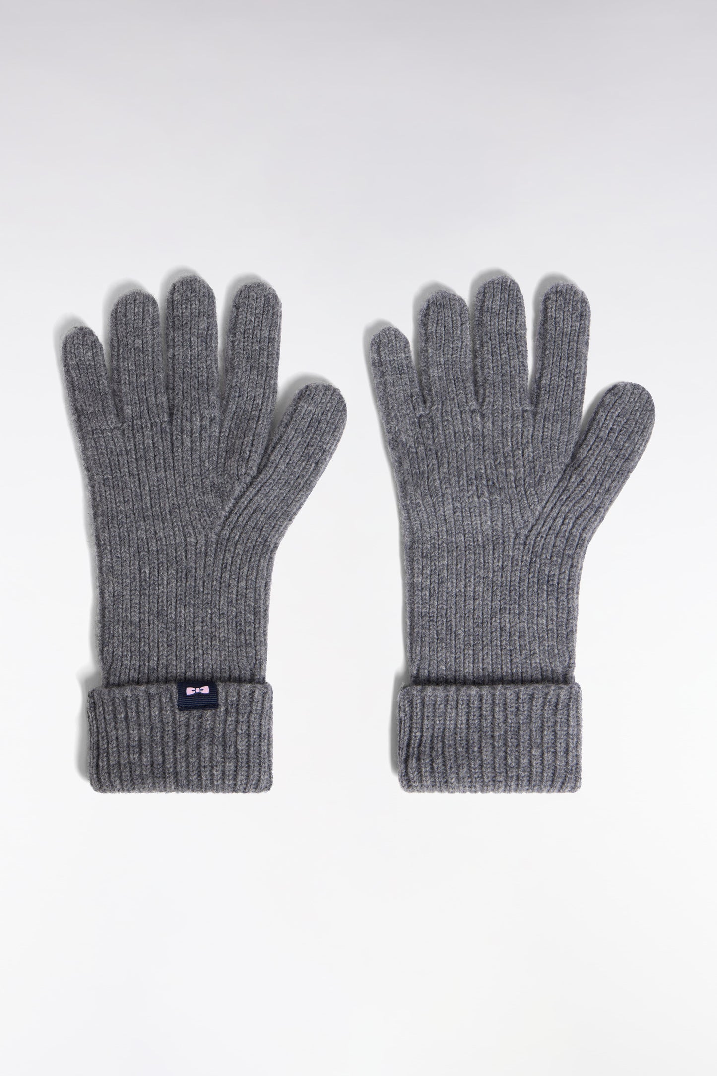 Gants en laine gris
